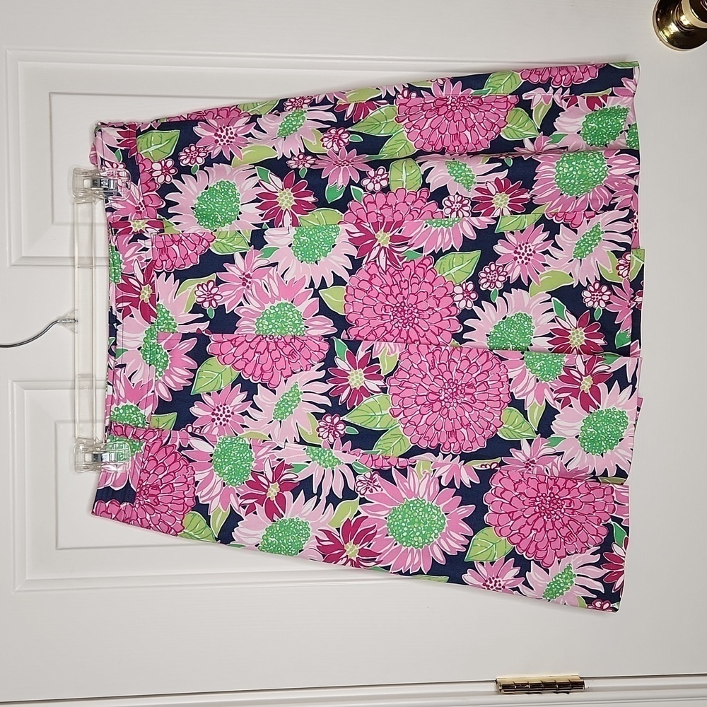 LILLY Pulitzer White Label Ivy League Print Pleated Skirt Size 4